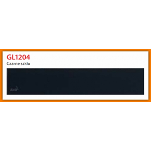 Ruszt GLASS szkło CZARNE GL1204-550 AlcaPlast do odpływu liniowego APZ6 55 cm