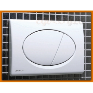 Przycisk spłukujący spłuczki WC biały M70 AlcaPLAST DELFIN A101